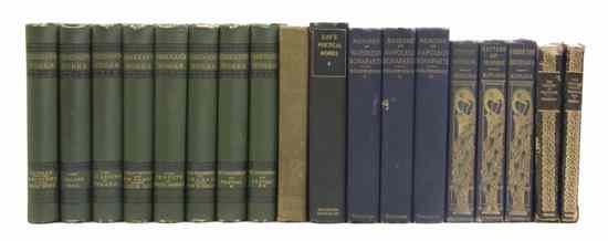 Appraisal: BINDINGS A group of books bound in blue or green