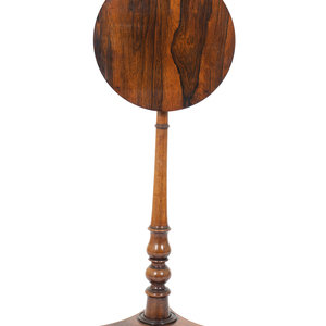 Appraisal: A Regency Rosewood Tilt Top Reading Stand TH CENTURY the