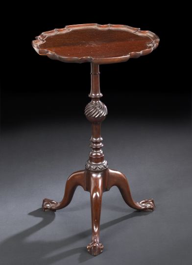 Appraisal: George III-Style Mahogany Tripod Table early th century the circular