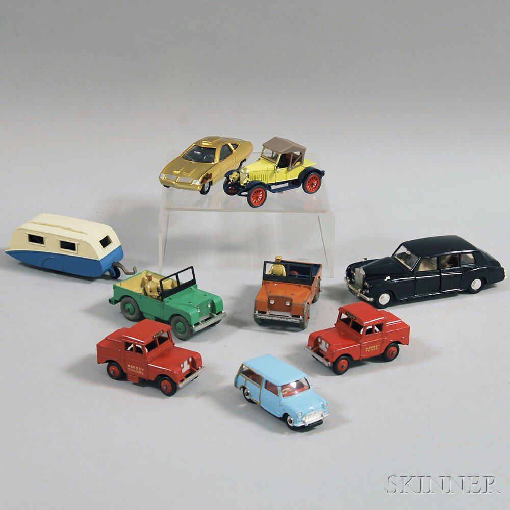 Appraisal: Nine Meccano Dinky Toys Die-cast Metal Automobiles England including Mersey