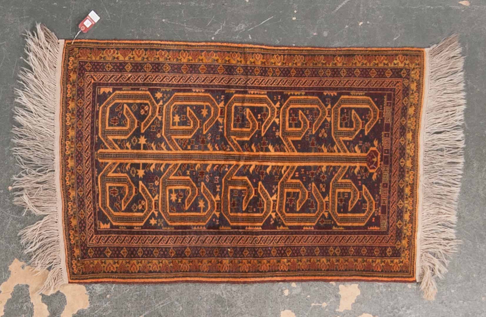 Appraisal: Afghan Belouch rug approx x Afghanistan circa