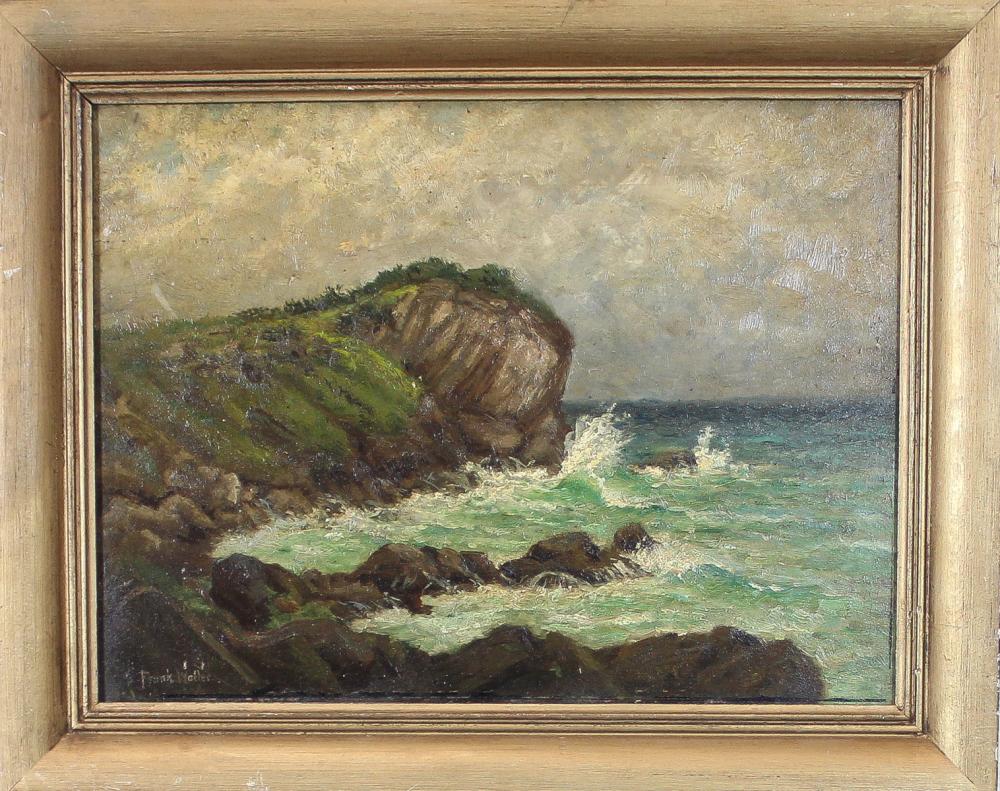 Appraisal: FRANK WALLER New York - oil on board seascape with