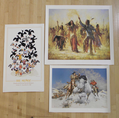 Appraisal: Frank McCarthy pencil signed lithograph titled Big Medicine x together