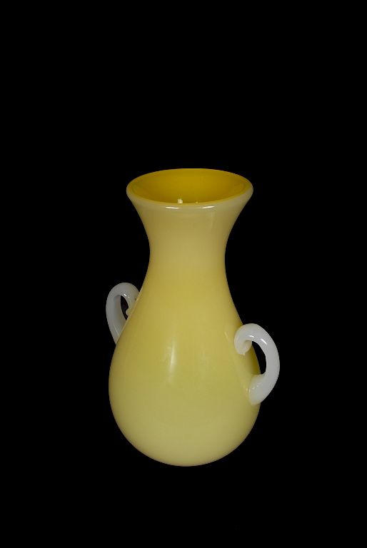 Appraisal: Monumental Steuben Yellow Citrine Alabster Floor Vase Steuben Monumental Floor