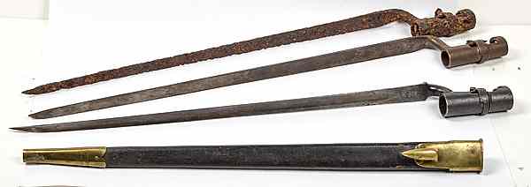 Appraisal: US Civil War Bayonets Lot of Three Two Civil War