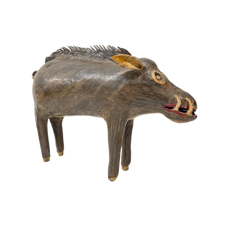 Appraisal: Wild boar metal sculpture Unsigned good condition no apparent damage