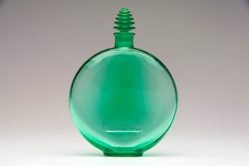 Appraisal: R LALIQUE Sans Adieu perfume bottle for Worth in green