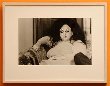 Appraisal: CHRIS MAKOS b DIVINE Gelatin silver print x in sight