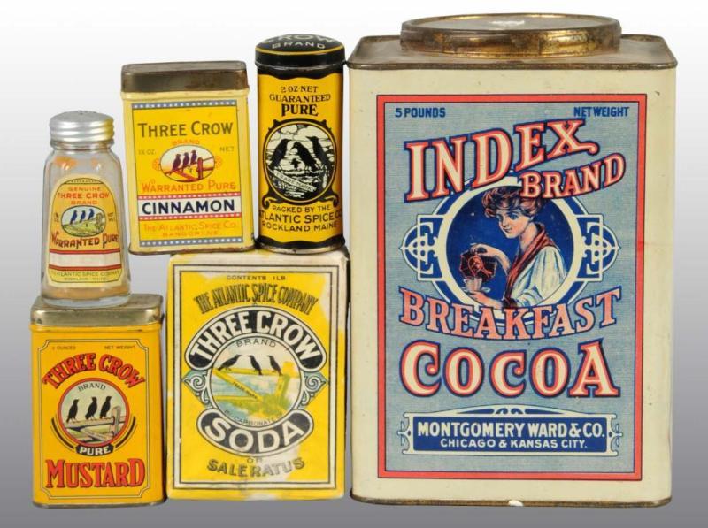 Appraisal: Lot of Food-Related Products Description Includes two Index Brand Cocoa