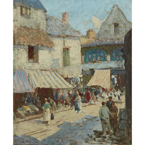 Appraisal: William Lee-Hankey - MORLAIX BRITTANY British Oil on canvas signed