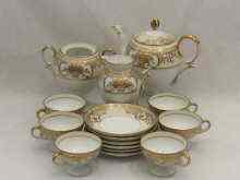 Appraisal: A Noritake coffee set of pot basin jug and six