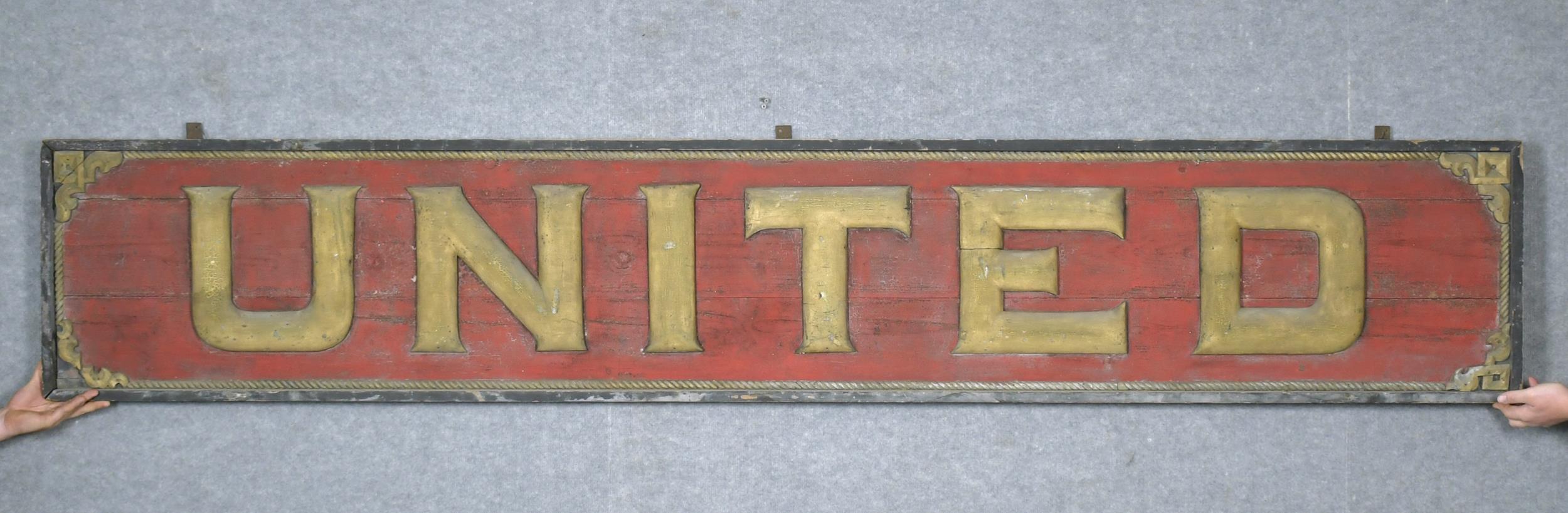 Appraisal: ANTIQUE UNITED SIGN PROV GREENWICH CT Found in Greenwich CT