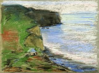 Appraisal: after Claude Monet French - pastel on paper coastal landscape