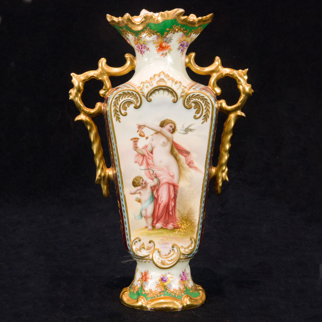 Appraisal: A VIENNA STYLE PORCELAIN CABINET VASE A Vienna style porcelain