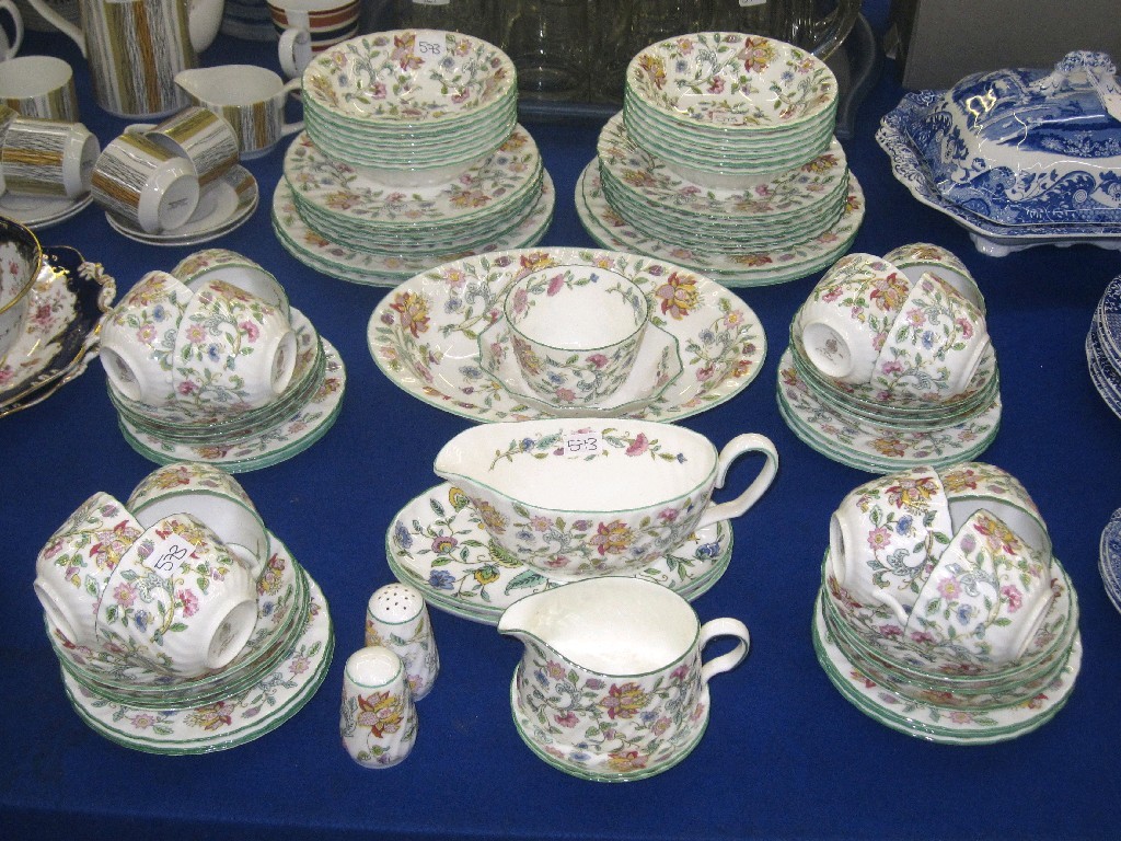 Appraisal: Minton 'Haddon Hall' tea and dinnerset to include cups saucers