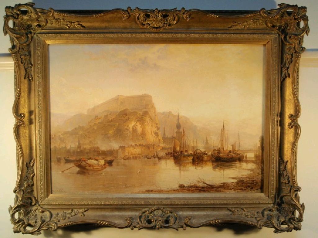 Appraisal: James Webb A view of the port at Dinant Belgium