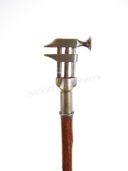 Appraisal: Rare Vice Tool Cane solid wood shaft topped with a