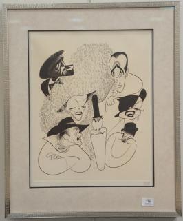 Appraisal: Al Hirschfeld - etching Hollywood - Sammy Davis Jr John