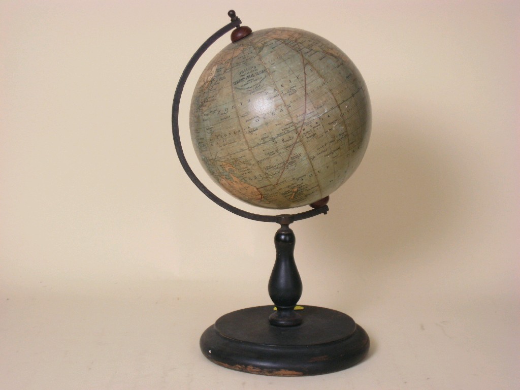 Appraisal: A late th Century Philip's Terrestrial Globe on a stained