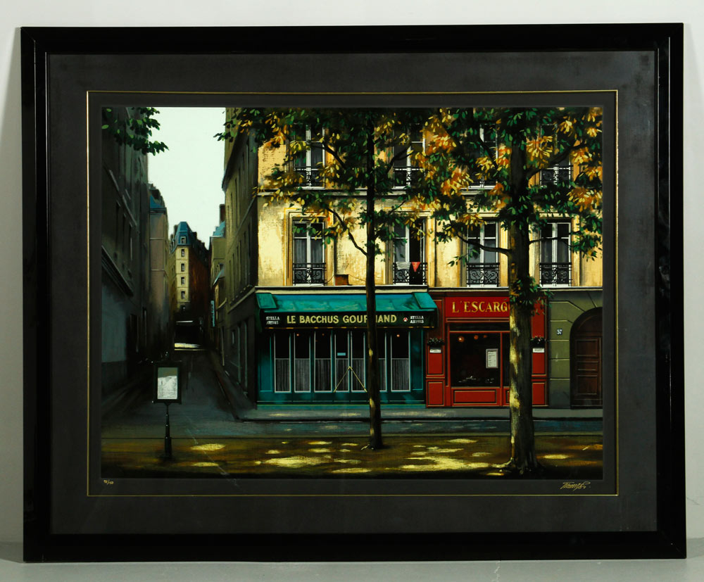 Appraisal: - Street Scene Giclee on Paper Street scene giclee on