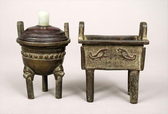 Appraisal: Two Chinese Bronze Censers to in