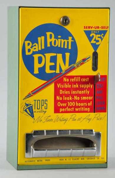 Appraisal: Ball Point Pen Dispenser Description Includes key Working condition Condition