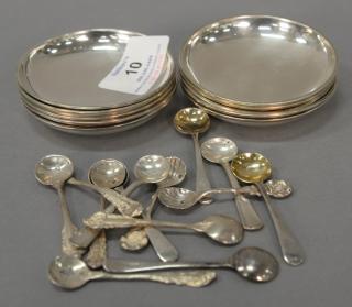 Appraisal: Sterling silver lot to include a set of ten Wai