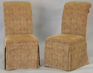 Appraisal: Six upholstered dining chairs Six upholstered dining chairs