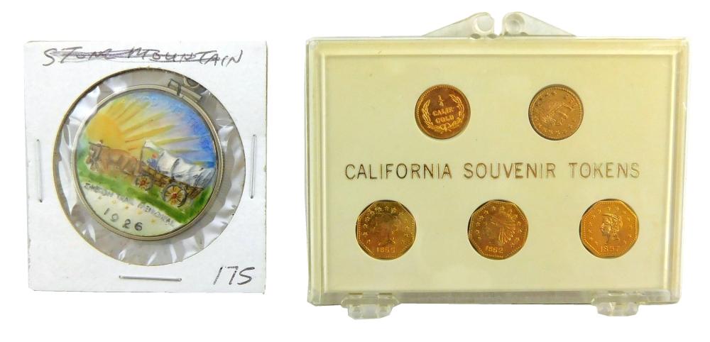 Appraisal: COINS Also includes Oregon trail commemorative coin Uncirculated details and