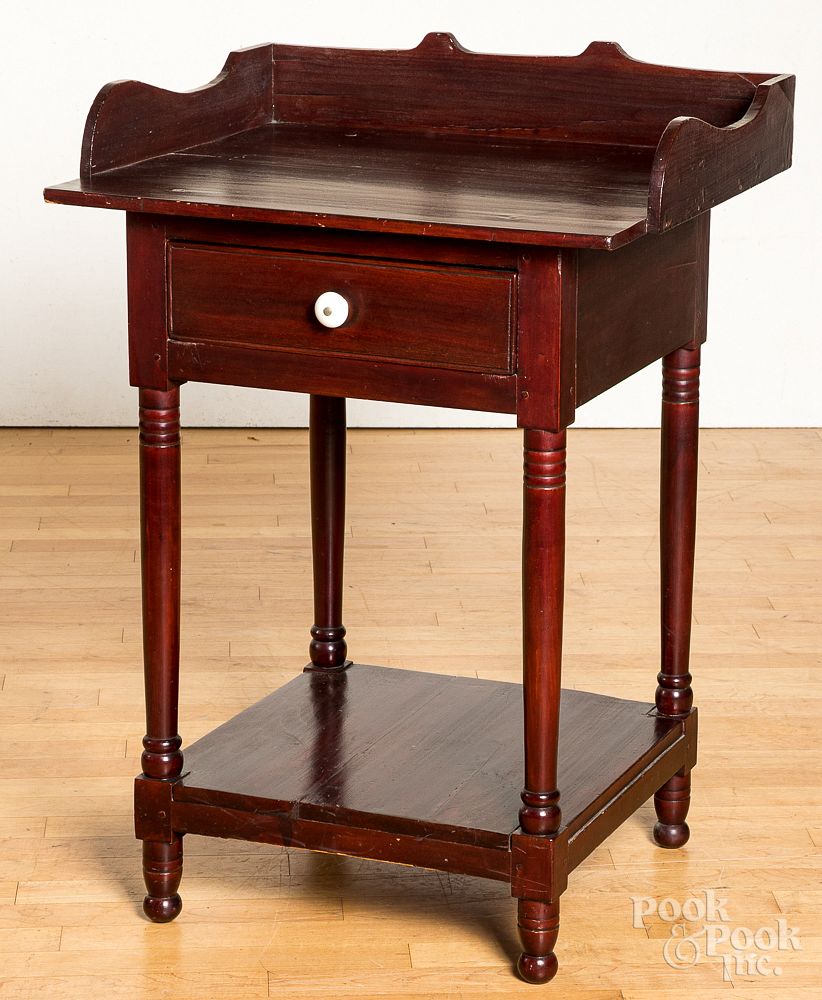 Appraisal: Pennsylvania painted poplar washstand th c Pennsylvania painted poplar washstand