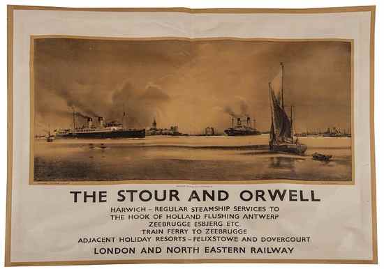 Appraisal: MASON Frank H RI THE STOUR AND ORWELL LNER lithograph