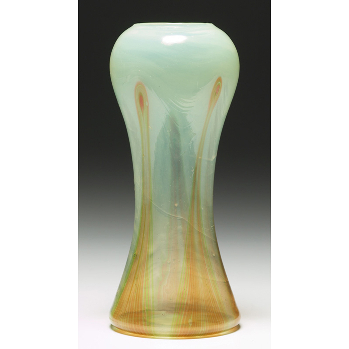 Appraisal: Good L C Tiffany vase slender waisted form with bulbous