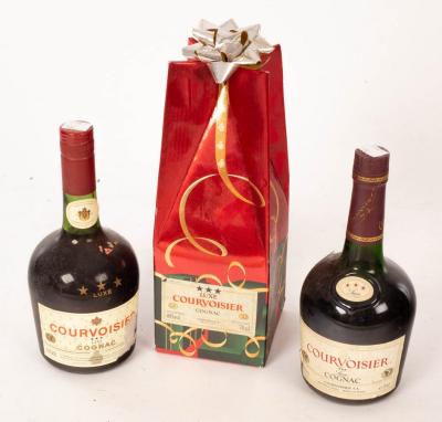 Appraisal: Cognac Courvoisier Three Star Luxe three cl bottles