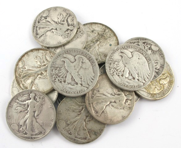 Appraisal: FIFTEEN U S SILVER WALKING LIBERTY HALF DOLLARS -S -P