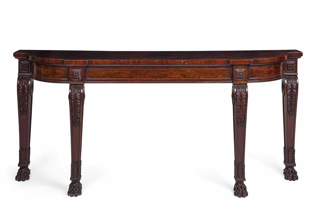 Appraisal: GEORGE IV MAHOGANY SERVING TABLE EARLY TH CENTURY the shaped