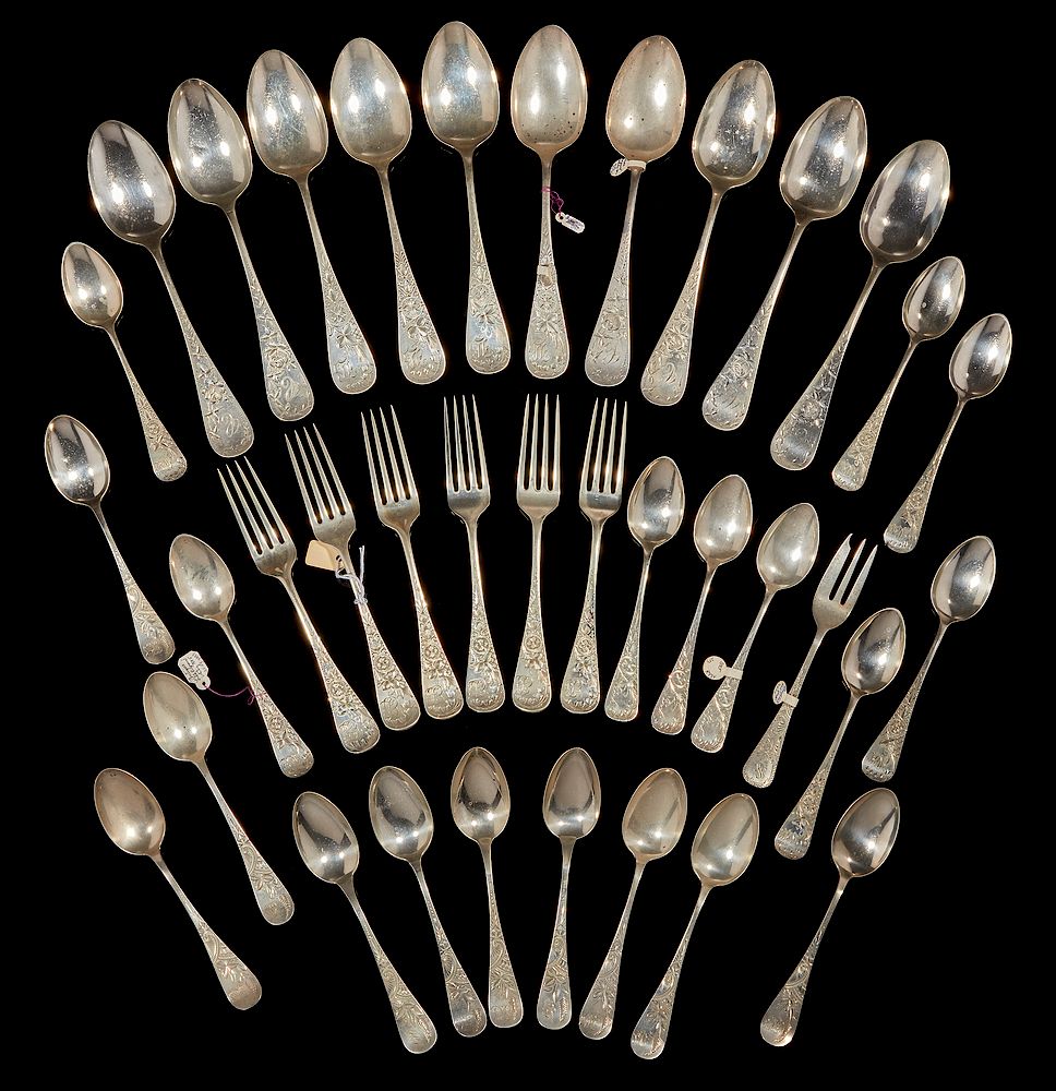 Appraisal: Assorted Sterling Silver Flatware Assorted sterling silver flatware comprising soupspoons