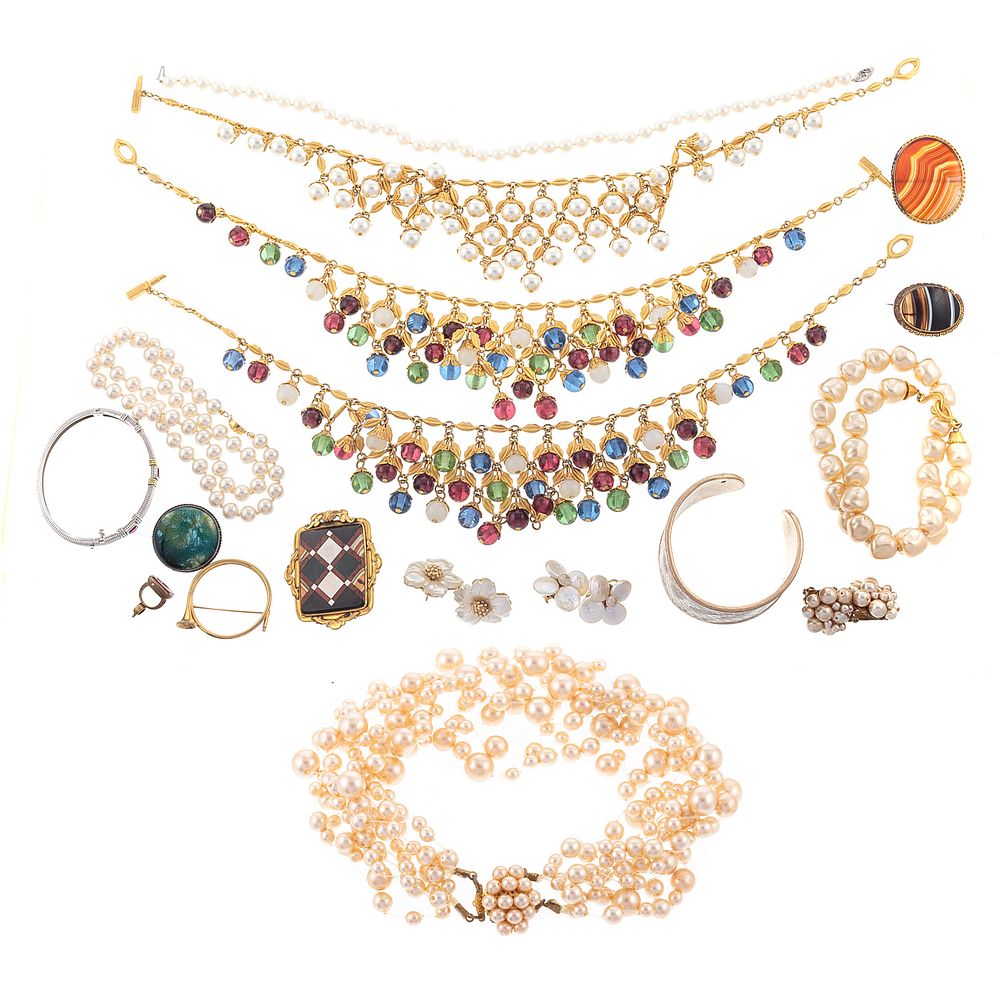 Appraisal: Collection Designer Other Costume Jewelry Including Lisa Marinucci faux pearl