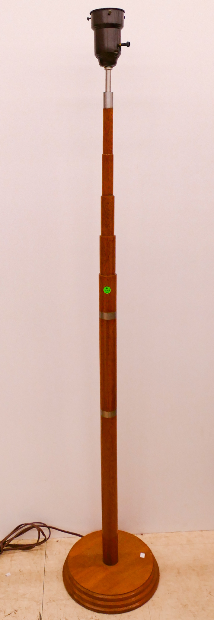 Appraisal: Midcentury Wood Floor Lamp- ''