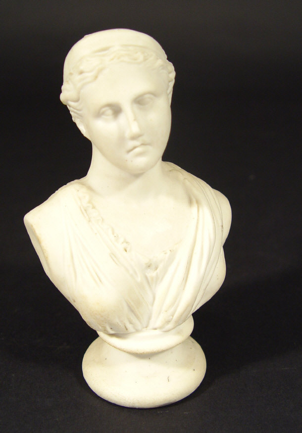 Appraisal: Victorian parian bust of a young female cm high