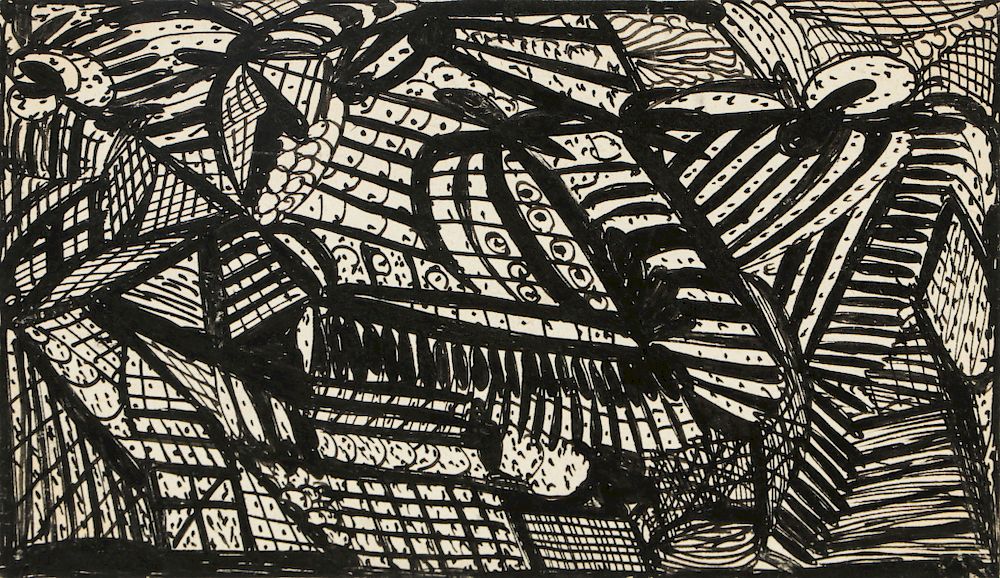 Appraisal: Madge Gill British - Abstract Ink Drawing Madge Gill British