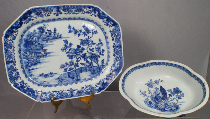 Appraisal: Chinese export porcelain blue and white lot of pieces including