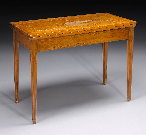 Appraisal: A Louis XVI walnut table a jeux late th century