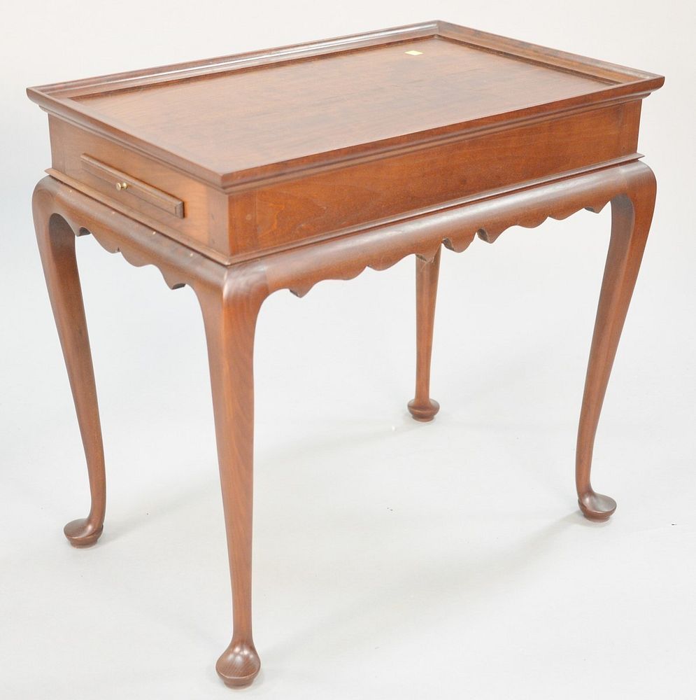 Appraisal: Eldred Wheeler cherry Queen Anne style tea table with candle