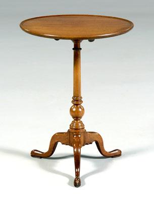 Appraisal: Charleston tilt-top candle stand Chippendale mahogany throughout with cherry battens