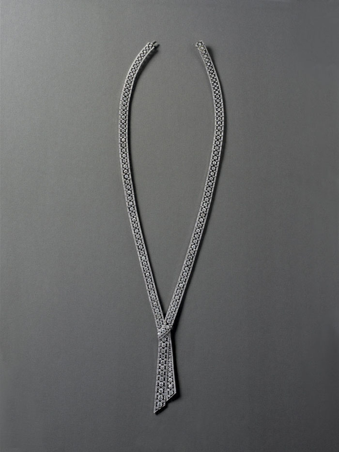 Appraisal: DIAMOND AND PLATINUM NECKLACE BY J E CALDWELL COMPANY The