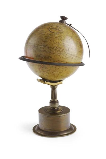 Appraisal: An early th century -inch terrestrial clock globe PATENT RICHARD'S