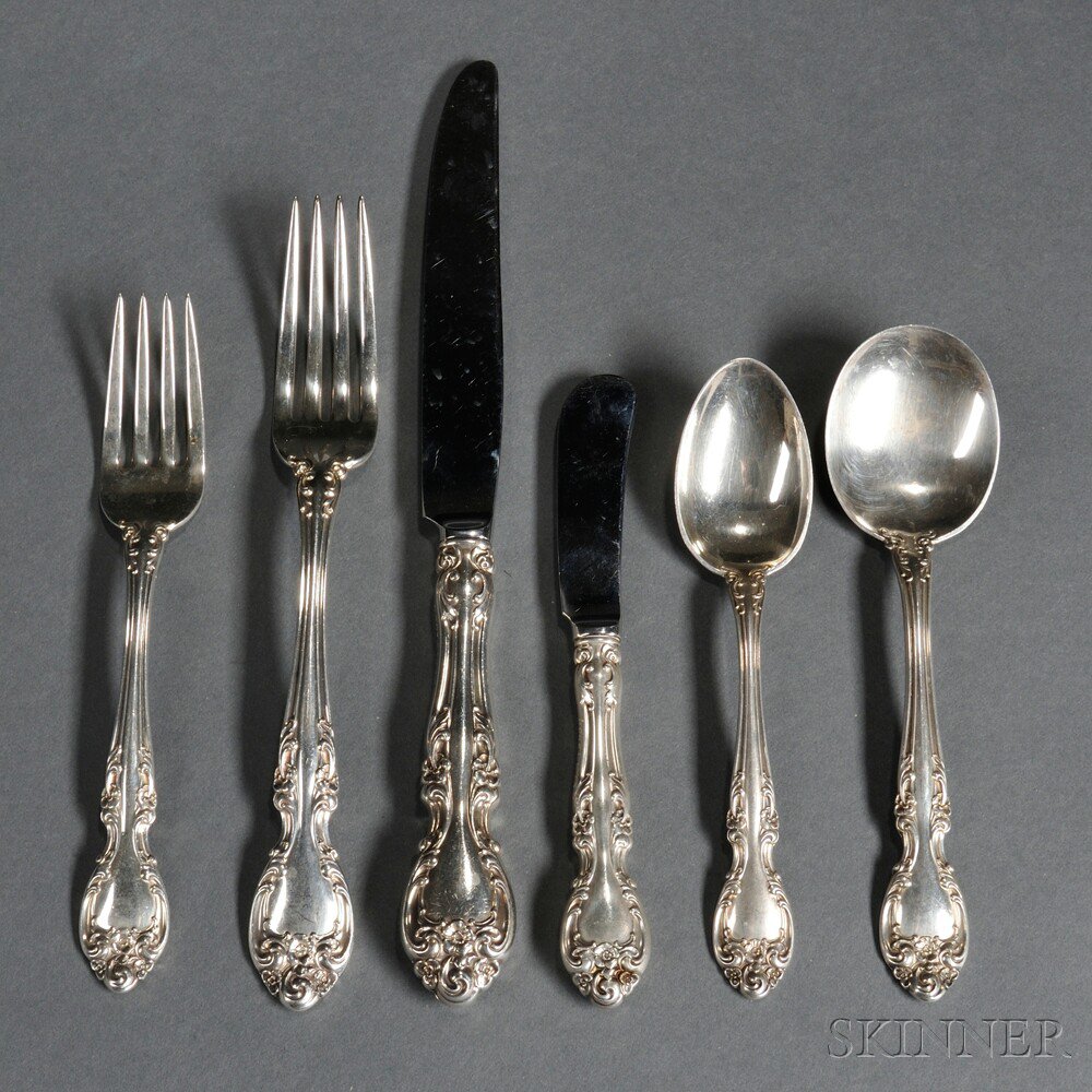 Appraisal: Gorham Melrose Pattern Sterling Silver Flatware Service Providence Rhode Island