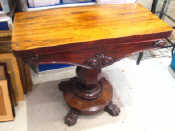 Appraisal: A William IV ft square rosewood table on central octagonal