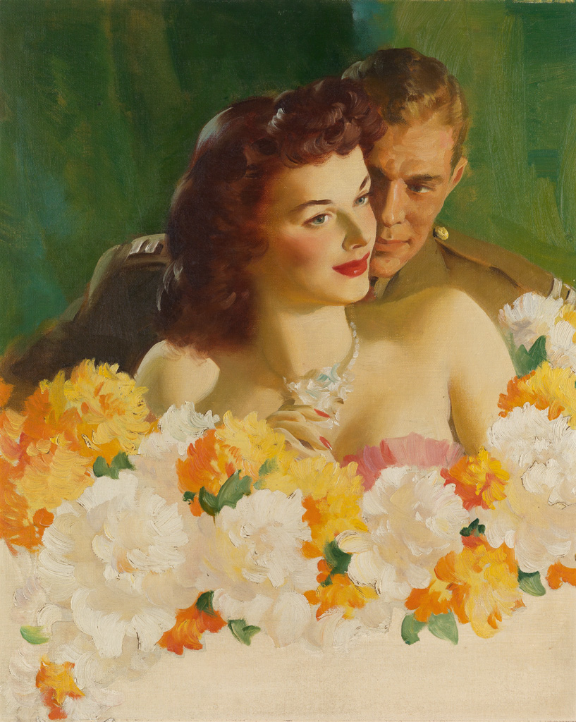 Appraisal: HADDON SUNDBLOM Cashmere Bouquet Soap A sweet WWII-era illustration for