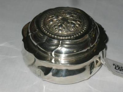 Appraisal: A CONTINENTAL BOX of shaped circular form the domed lid